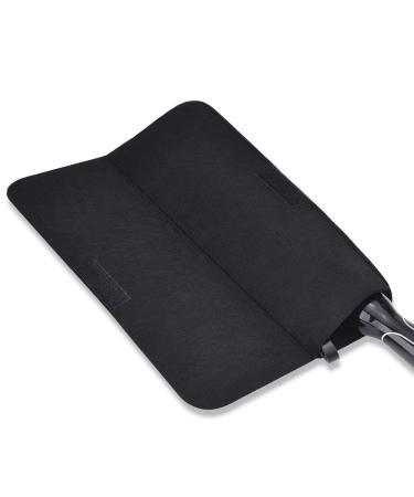 Glamza Hair Straightener Mat & Pouch - Made from Heat Resistant Safety Felt - Ideal for Home & Travel (Black)