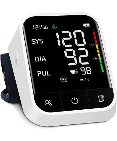 Blood Pressure Monitors CE Approved UK - Blood Pressure Monitor Upper Arm for Home Use Blood Pressure Machine with BP Cuff LED Backlight Display Heart Rate Detection 2x99 Records Cuff 22-42cm