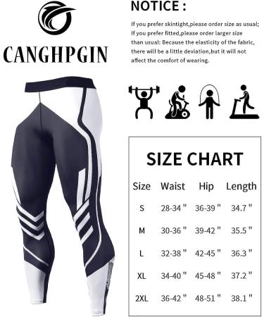 CANGHPGIN Men's Compression Pants 2 Pack - Gym Running Baselayer Athletic Leggings for Men - Medium - Buy Online on GoSupps.com