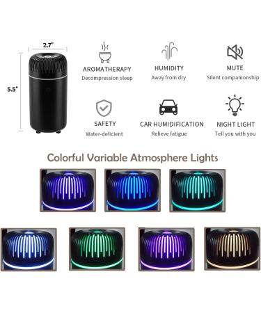 Unee Car Diffuser USB 100ml Mini Humidifier Essential Oil Aromatherapy Diffuser - Black - Buy Online on GoSupps.com