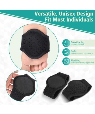 Foot Arch Support Sleeve - Adjustable Brace for Flat Feet High Arches & Heel Pain Relief - One Size Fits Most - 1 Pair - Buy Online on GoSupps.com