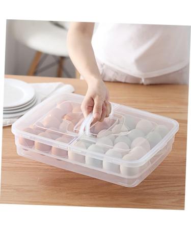 1 Pc Portable Egg Box Food Serving Tray Single Egg Holder Sealing Crisper Refrigerator re-usable - Buy Online on GoSupps.com