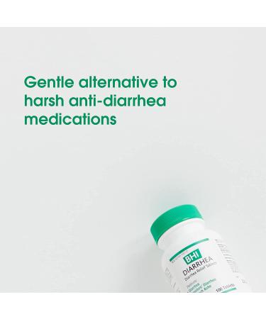 BHI Diarrhea Relief Tablets - Fast-Acting Natural Remedy for Mild Diarrhea - 8 Homeopathic Actives Calm Stomach Pain, Gas & Bloating - 100 Tablets - Buy Online on GoSupps.com