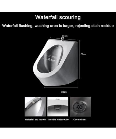 Wall-Mounted Stainless Steel Commercial Flushing urinals Men's Public Toilet Automatic Induction urinals Wall Drainage/Floor Drainage Used in Homes Hotels Schools and - Buy Online on GoSupps.com