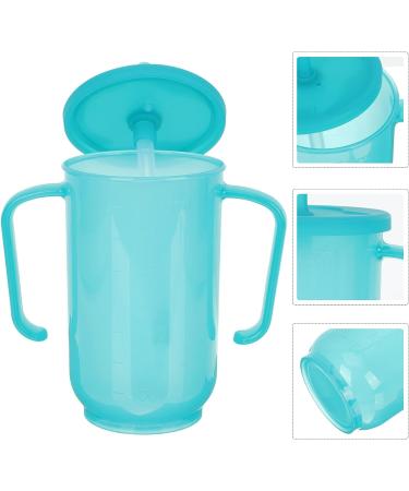 DOITOOL Adult Sippy Cup with Straw | Spill Proof Elderly Care Cup (Blue) - Buy Online on GoSupps.com