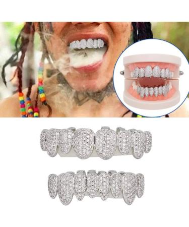 Shop Hip Hop Grillz for Teeth | Anggrek Silver Grillz Set - Perfect Halloween Party Gift & Accessories - Buy Online on GoSupps.com