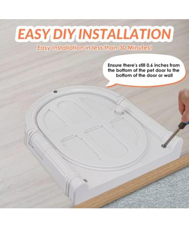 AUTOWT Cat Door Interior Door - 9.4 10.8in No Noise Lockable Indoor Cat Door - No Flap Pet Cat Door Indoor for Cat Puppy Kitties Up to 20 lbs - Easy DIY Setup Suitable for Wooden Iron Door & Wall White - Buy Online on GoSupps.com