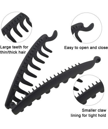 Tadipri 6 Pieces Banana Clips Hair Hair Clips for Women Acrylic Ponytail Clips (Blue Black Wine Red Orange Pink Grey) - Buy Online on GoSupps.com