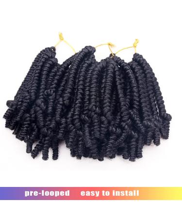 6 Inch Pre-twisted Passion Twist Crochet Hair Bob 6 Packs - 20 Strands/Pack | Short Spring Twist Crochet Braids - Pre Looped Spring Twist Hair in 1B Color - Buy Online on GoSupps.com