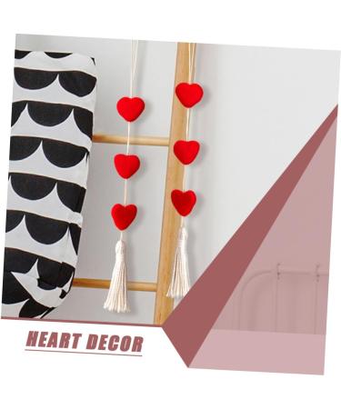 Zerodeko Pendant Decor Garland Ornament Hanging Heart Bunting Wedding Love Red Fringe Indoor Delicate Ribbon - Buy Online on GoSupps.com