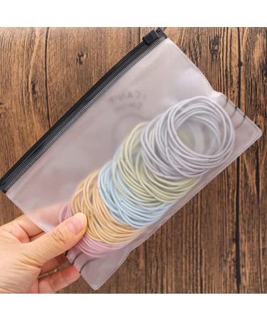 50-Piece Metal-Free Soft Elastic Hair Scrunchies Set for Thick and Curly Hair - Light Color | 2mm Thick Elastic Hair Ties for Women and Girls - Buy Online on GoSupps.com