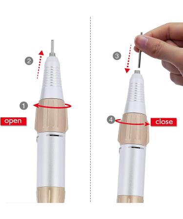 Golden Electric Nail Drill Handle 35000rpm Low Noise Handpiece Cutter - Manicure Pen Accessory - Buy Online on GoSupps.com