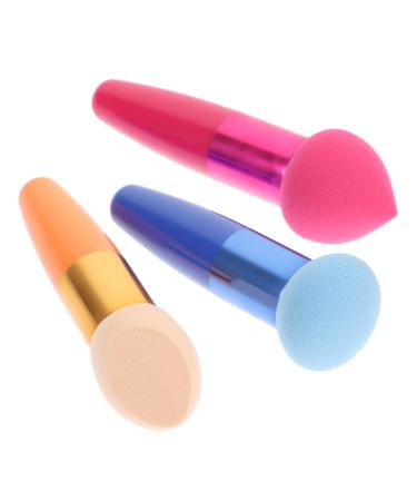 Housoutil 3pc on Stick Makeup Lip Brush Cream Foundation Brush Contour Brush Beauty Sponge for Makeup Fashionista Headband Sponges Makeup Brush Tools Major Travel Eye Brush medium As Shown