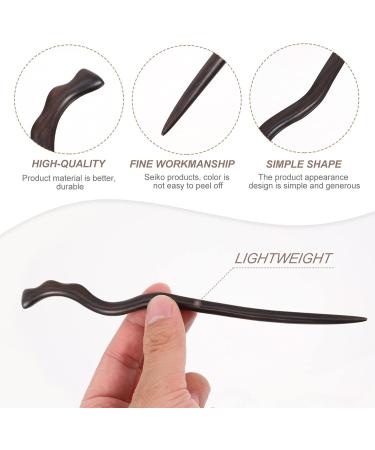 Minkissy Wood Hair Stick Chinese Hair Pin Japanese Hair Chopstick Retro Hair Accessories for Women Long Hair Bun As Shown 1 - Buy Online on GoSupps.com