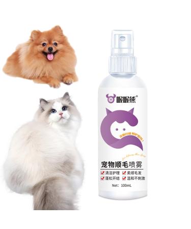 Bexdug Detangling spray for pets 100ml deodorizing dog grooming anti-static nourishing detangling for dog hair pH balanced Bexdug