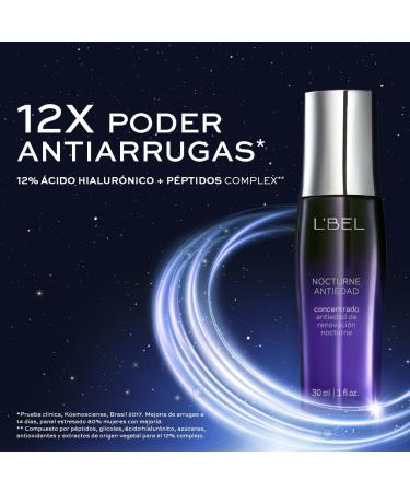 L BEL Nocturne Facial Serum 30ml - Hydrating Hyaluronic Acid Formula for Glowing Skin | International Shipping Available - Buy Online on GoSupps.com