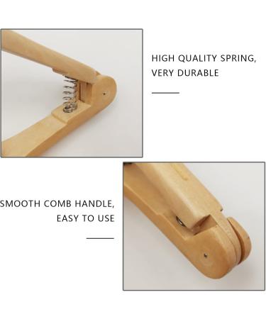 Choose Hair comb doublesided brush wooden handle antistatic clip comb for styling and smoothing hair without heat damage - Buy Online on GoSupps.com