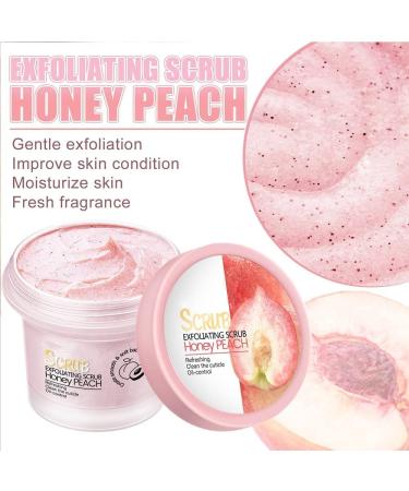 DUBUSH Smoothing Exfoliating Peach Body Scrub Natural Peach Exfoliating Scrub Deeply Exfoliating Firming Scrub for Body Face Hands and Feet - Buy Online on GoSupps.com