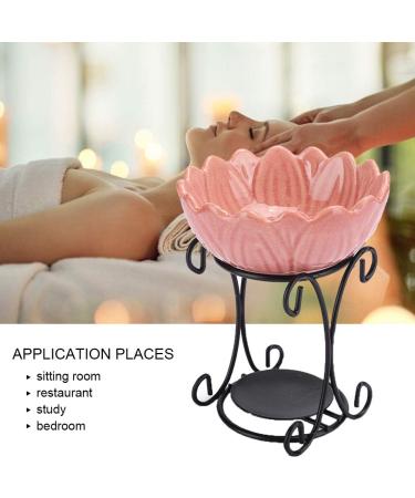 Ceramic Candle Oil Burner - Indoor Aroma Furnace for Essential Oil & Incense (Pink) | Best Aromatherapy Accessory - Buy Online on GoSupps.com