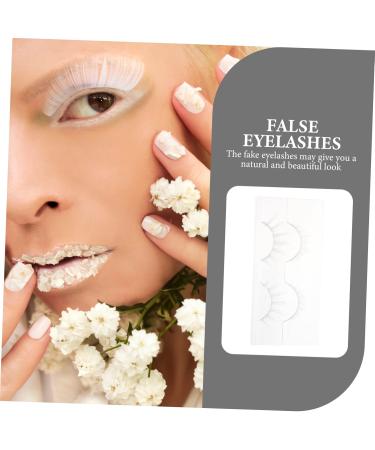 DOITOOL 2 Pairs White False Eyelashes 3d Makeup Tools Chemical Fiber Artificial - Buy Online on GoSupps.com
