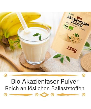 Organic Acacia Fiber Powder 250g | Natural Vegan Soluble Fiber | Well-Tolerated Dietary Fiber | 1 Pack - Buy Online on GoSupps.com