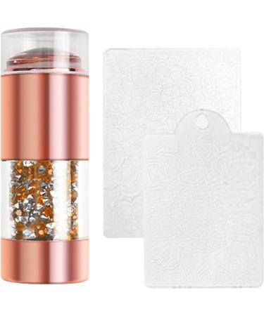 Portable Nail Stamper & Scraper Set - Art Glowing Pad Manicure Accessories in Gold White Red - International Shipping Available - Buy Online on GoSupps.com
