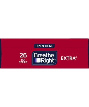 Breathe Right Nasal Strips - Stop Snoring, Drug-Free, Extra Tan (26 Count) - Buy Online on GoSupps.com