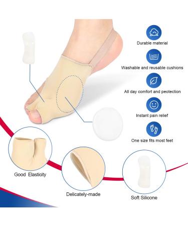Orthopedic Bunion Corrector with Gel Pad - Big Toe Straightener and Protector for Hallux Valgus - Day and Night Support Sleeve for Foot Separation and Anti-Slip Design - Buy Online on GoSupps.com