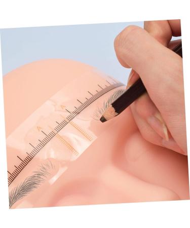 FRCOLOR 50pcs Eyebrow Positioning Ruler Nail Sticker Measuring Ruler Eyebrow Shaping Template Guide Ruler 18.00X3.80X0.10CM Yellow - Buy Online on GoSupps.com