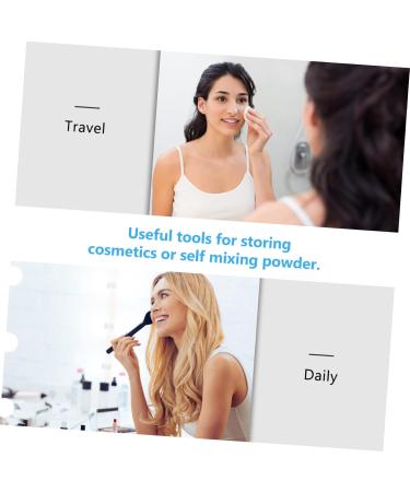 BIUDECO 6 Pcs Elastic Mesh Loose Powder Box Empty Portable Powder Cases Makeup Powder Puff DIY Abs Black - Buy Online on GoSupps.com