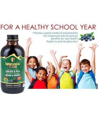 Immunia KIDS - Elderberry Supplement for Kids. Canadian Elderberry & Wild blueberry concentrated. Immune Support. Delicious taste. No sugar added. Made in Canada with fruits from Canada. (1-pack) 120 ml (Pack of 1) - Buy Online on GoSupps.com