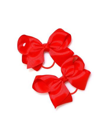 WillingTee 40Pcs 4.5 Boutique Pops Hair Bows Elastic Ties 20 Colors for Girls, Teens & Toddlers - Buy Online on GoSupps.com