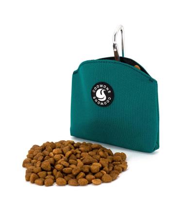 COOWONE Treat Bag with Magnetic Opening for Puppy Treat Snack Bags Dog Treat Carrier Holder with Clip (Green)