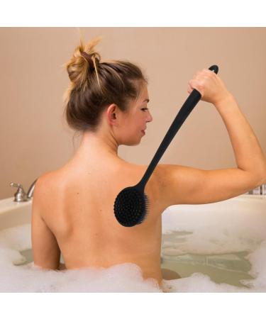 Shop Premium Back Scrubber & Bathing Brush | Multifunctional Body Brush with Black Handle for Massage & Peeling - Ideal for Showers - Buy Online on GoSupps.com