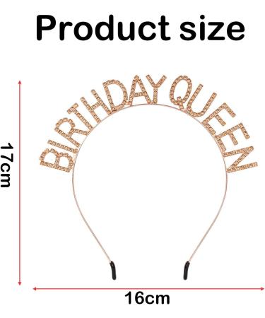 XAJEER Birthday Crown Gold Birthday Tiara Set Girl Glitter Crystal Hair Accessories Shining Headband Used for Celebrating Party Balls And Birthdays - Buy Online on GoSupps.com