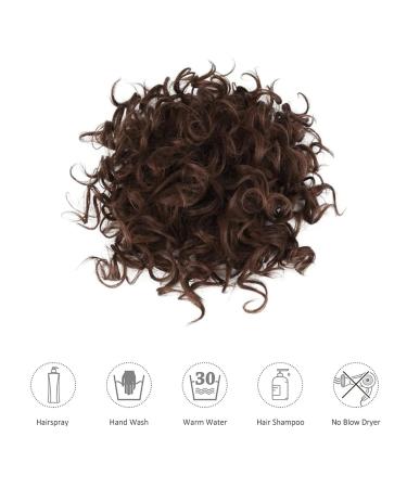 Rpeixya Hair Part Bun with Elastic Cord - Stylish Curly Ponytail Chignon for Women & Girls (Brown) | Perfect for Elegant Updos & Everyday Wear - Buy Online on GoSupps.com