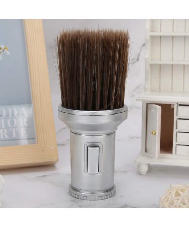 Hair-razor brush neck brush multifunctional ridgebrush for broken hair neck dust brush beard-shaving brush for the hairdressing salon (silver)