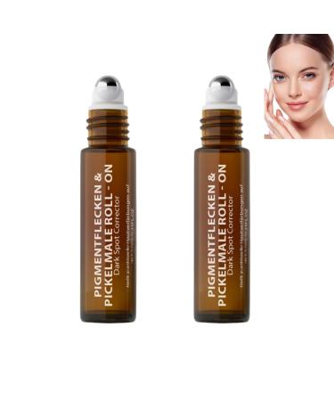 Nuvilo Dark spot corrector serum with roller face and body remover sun and age spot corrector melasma and hyperpigmentation brightening serum with vitamin C and niacinamide (2 pcs)