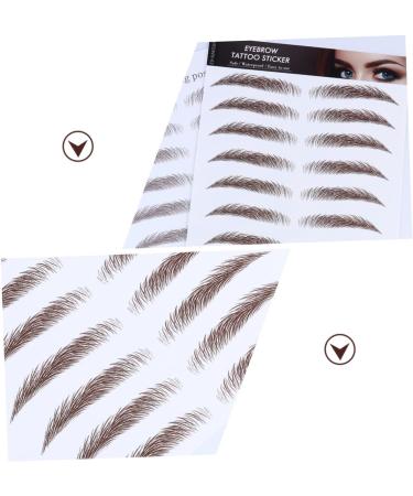 VINTORKY 4pcs Eyebrow Stickers False Eyebrows for Women Eyebrow Makeup Artificial Eyebrow 3d Cosmetic Make up 21x15cm Brown - Buy Online on GoSupps.com