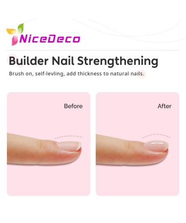 Nicedeco Rubber Base Gel Rosa 15ml - LED UV Soak Off Nail Art Gel for Perfect Manicure | International Shipping Available - Buy Online on GoSupps.com