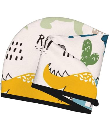 Buy Childish Dinosaur Microfiber Hair Towel - Soft Super Absorbent Coral Velvet for Long Curly & Thick Hair | Quick Dry Hair Wrap for Women - Buy Online on GoSupps.com