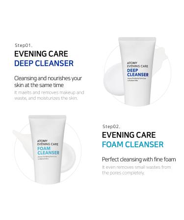 ATOMY Evening Care 4 Set: Deep Cleanser Foam Cleanser Peeling Gel & Peel-Off Mask - International Shipping Available - Buy Online on GoSupps.com