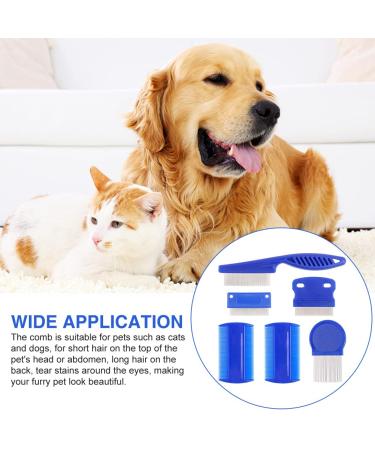 Premium 6-Part Pet Grooming Massage Comb Set for Cats & Dogs - Effective Flea Lice & Tick Removal Tools - Buy Online on GoSupps.com