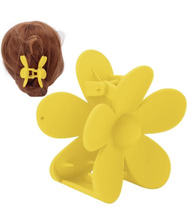 Cute Flower Claw Clip Colorful Flower Hair Clips Flower Pattern for Daughters for Hair Accessories(Light yellow) - Buy Online on GoSupps.com