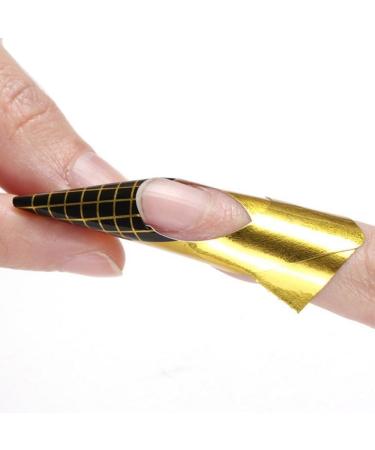 KingOfHearts - 500 Disposable Self Adhesive Paper Nail Forms for Acrylic UV Gel French Manicure Pedicure Nail Art Le style-5 - Buy Online on GoSupps.com