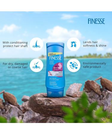 Finesse Restore + Strengthen Moisturizing Conditioner 13 oz (Pack of 2) - Hydrating Formula for Stronger, Healthier Hair - Buy Online on GoSupps.com