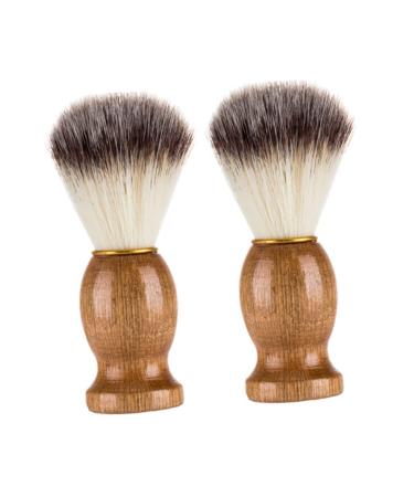 Frcolor 2st shaving brush suits for men razor secret scrubber made of stainless steel men's suits shaving and hair extension products for men shaving accessories wood.