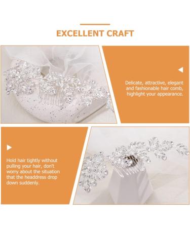 FRCOLOR bridal headwear bride headpieces for wedding bridal headpiece bridal rhinestone insert comb rhinestone headpiece alloy dinner party hair Comb - Buy Online on GoSupps.com