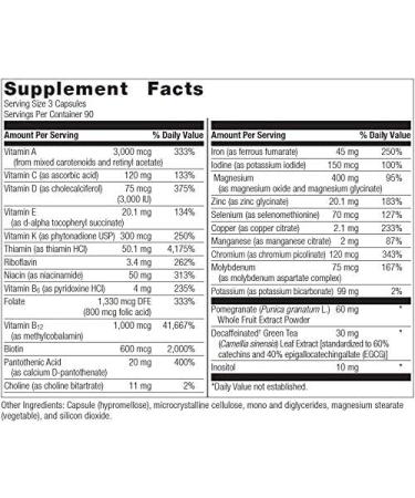 Bariatric Advantage Ultra Multi with Iron - High Potency Daily Multivitamin for Bariatric Surgery - 270 Capsules - Buy Online on GoSupps.com