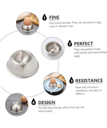 Zerodeko Egg Serving Cup Table Hard Storage Tabletop for Household Stainless Stand Kitchen Silver Spoon Egg Holder Tray - Buy Online on GoSupps.com